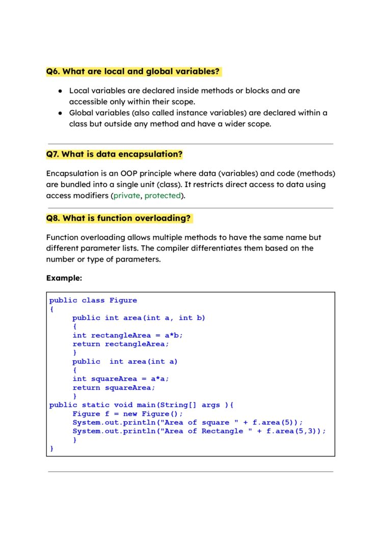 150+ Java Interview Questions Basic, Intermediate & Advanced