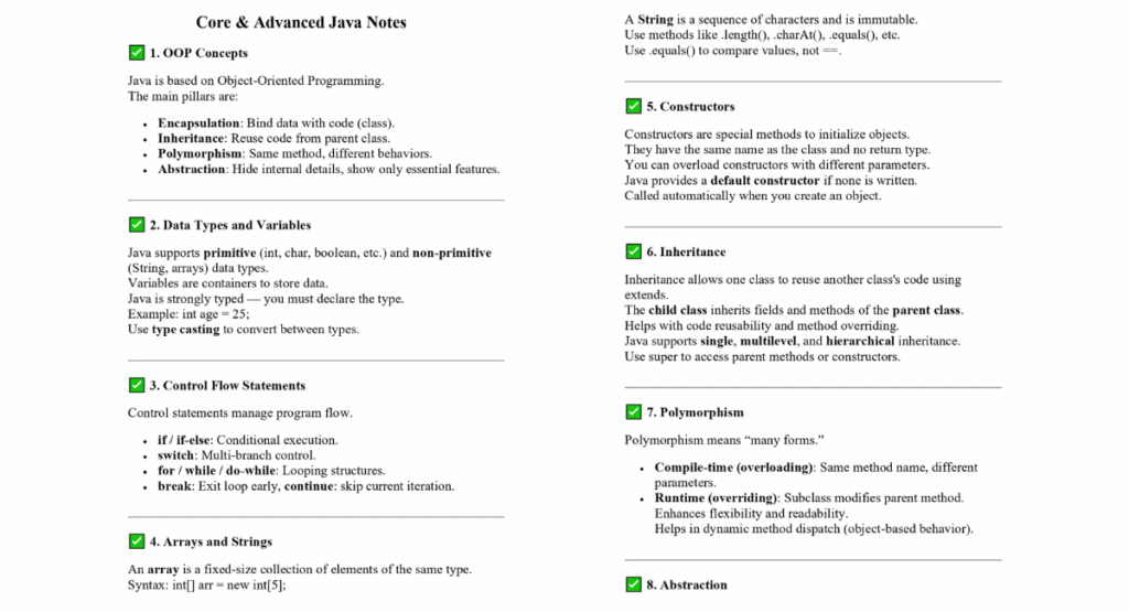 Core Java and Advance Java PDF