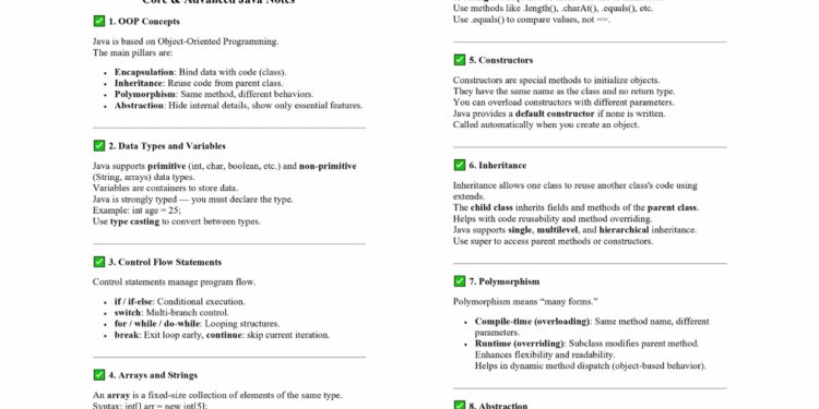 Core Java and Advance Java PDF