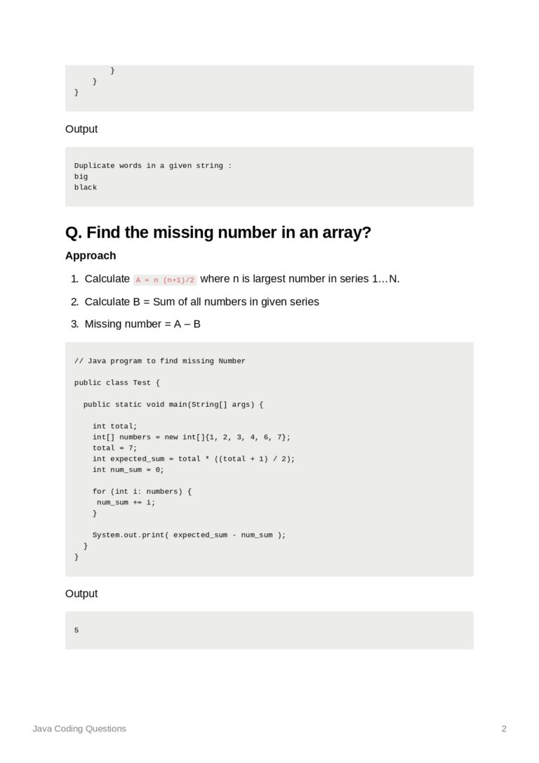 50 Java Coding Questions Every Developer Should Practice