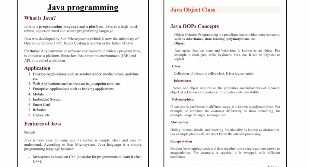 Java Programming PDF