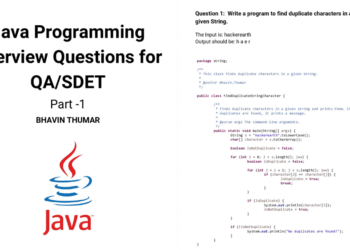 Technical Java Questions for Automation Testers PDF