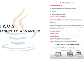 𝗝𝗔𝗩𝗔 𝗕𝗔𝗦𝗜𝗖𝗦 𝗧𝗢 𝗔𝗗𝗩𝗔𝗡𝗖𝗘𝗗 - 𝙘𝙤𝙢𝙥𝙧𝙚𝙝𝙚𝙣𝙨𝙞𝙫𝙚 𝙘𝙤𝙙𝙞𝙣𝙜 𝙧𝙚𝙛𝙚𝙧𝙚𝙣𝙘𝙚 PDF