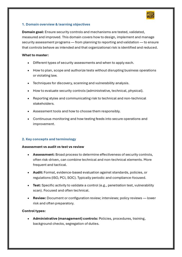 CISSP Security Assessment and Testing PDF