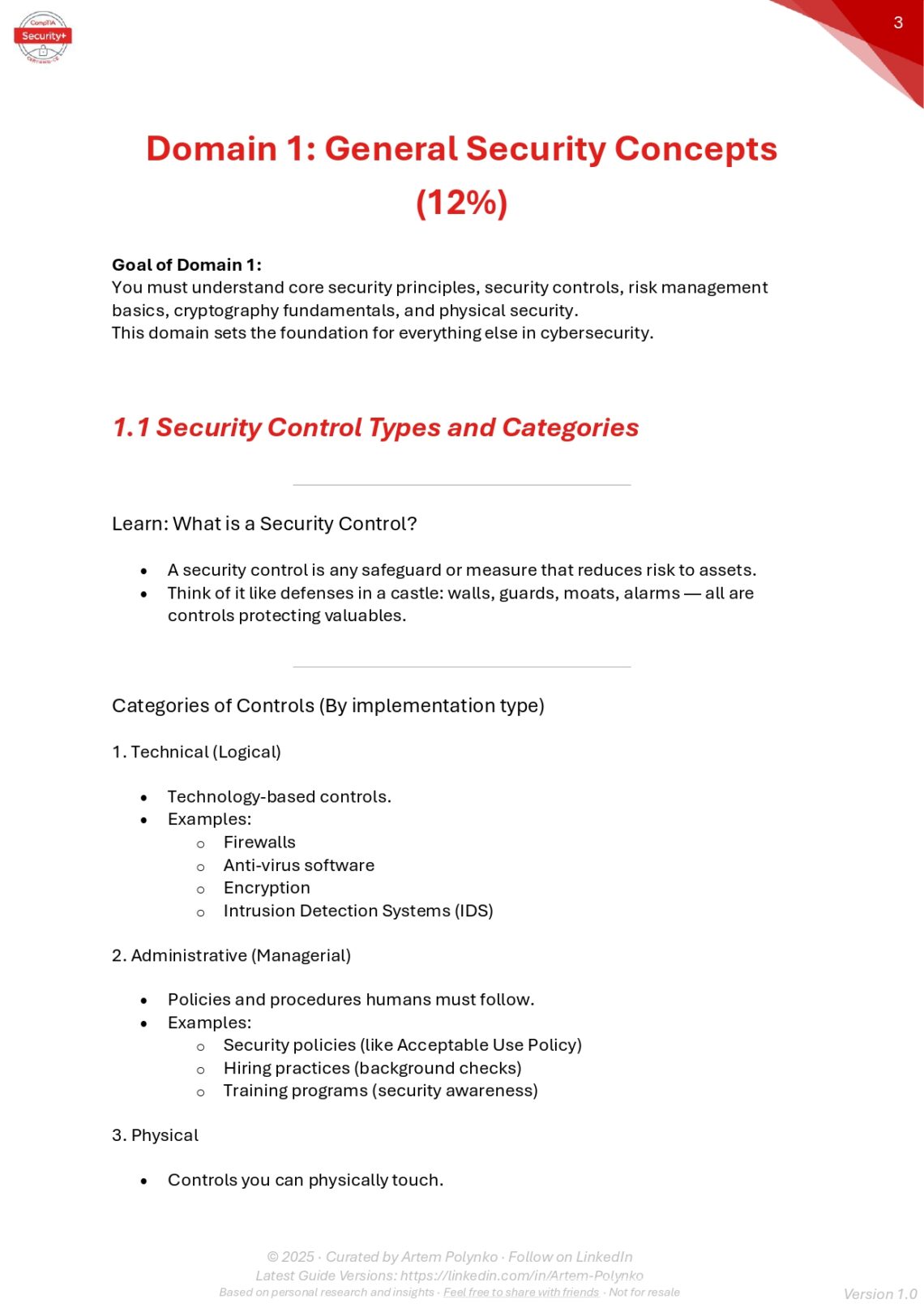 Comptia Security SY0-701 Full Learning Guide PDF
