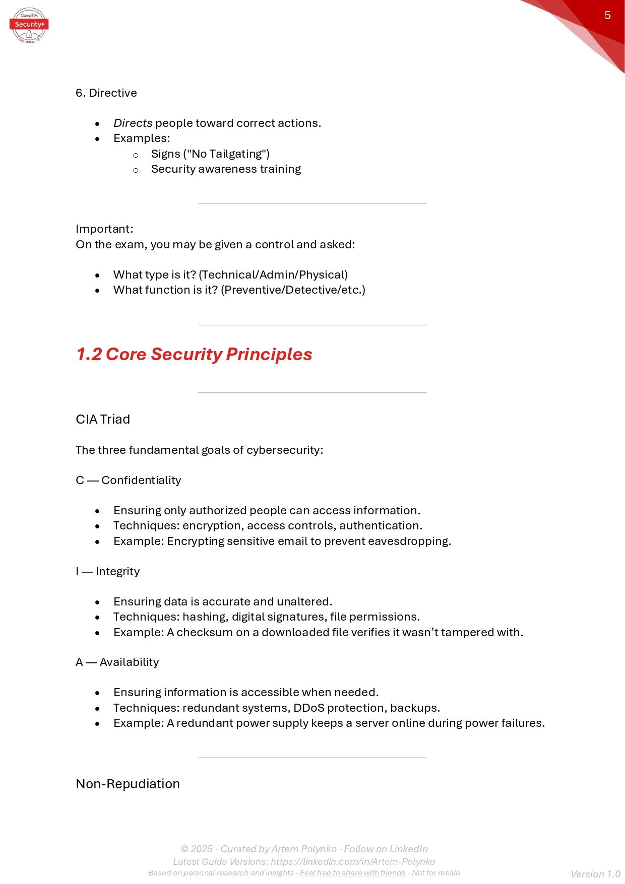 Comptia Security SY0-701 Full Learning Guide PDF