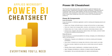 Applied Microsoft Power BI CheatSheet PDF