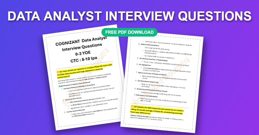 Top Data Analyst Interview Questions PDF
