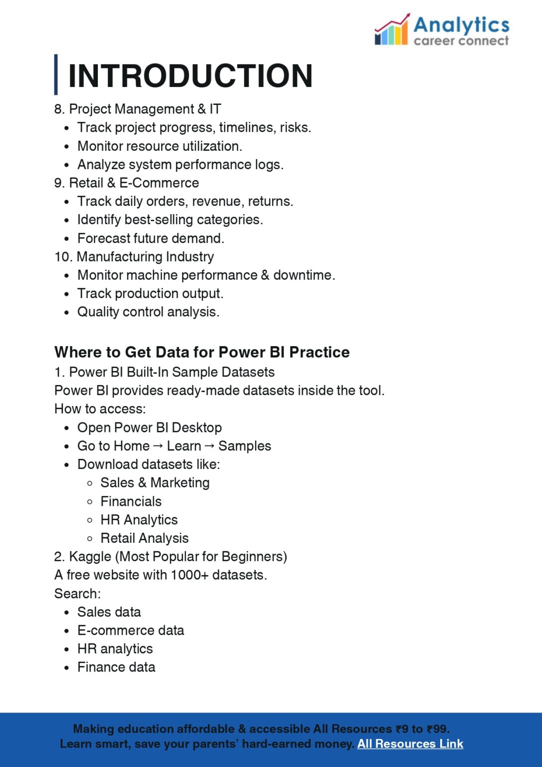 Power BI Report: Empowering Learners in Data Analytics PDF