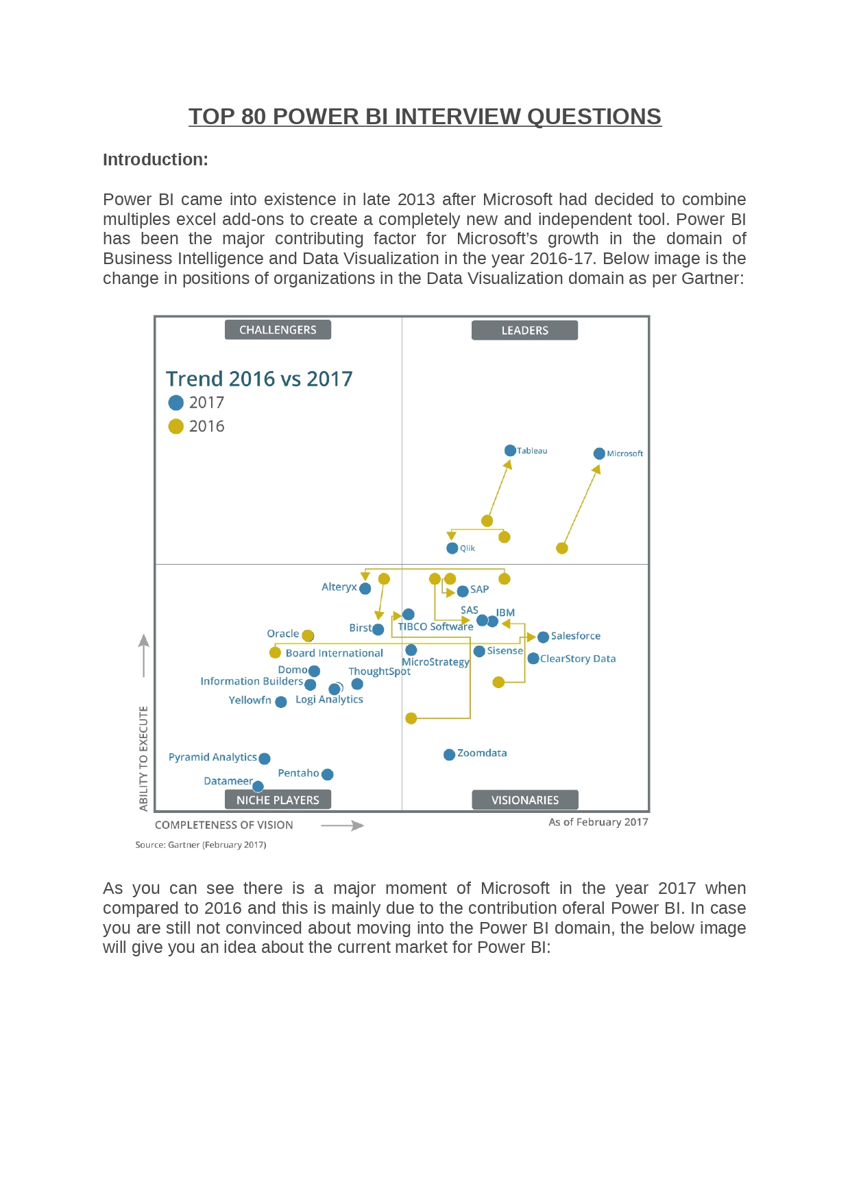 Top 80 Power BI Interview Questions and Answers PDF
